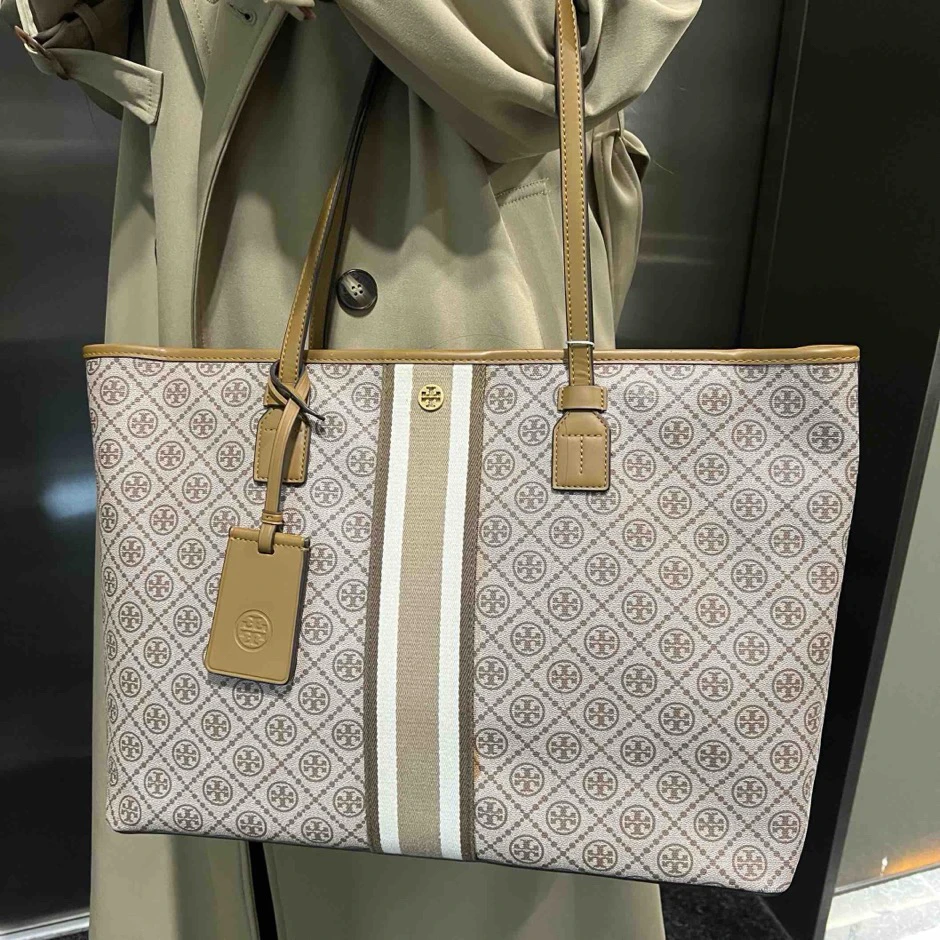 95新 TORY BURCH/汤丽柏琦 老花托特/4143