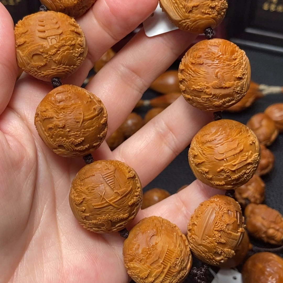 手串/手链橄榄核2.5双面风景大好河山