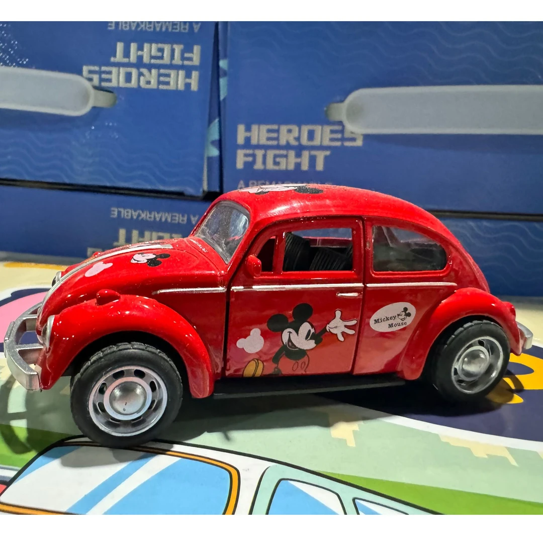 甲壳虫红带声光玩具车科学带回力