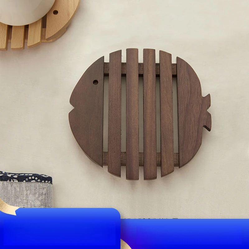 黑胡桃厨房木质卡通隔热垫餐桌垫防滑锅垫创意可爱茶杯碗垫杯垫