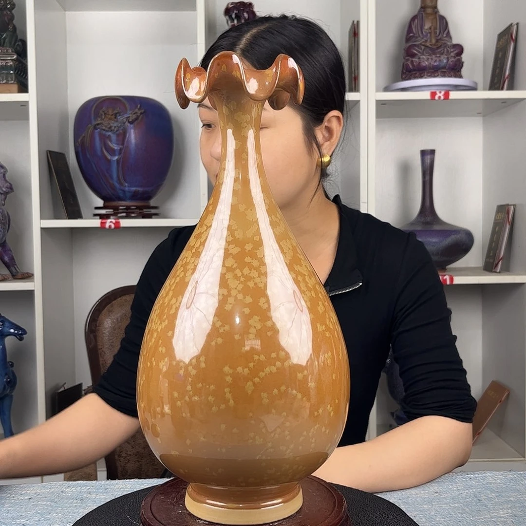 瓷片摆件……荷口玉壶春……无礼盒证书