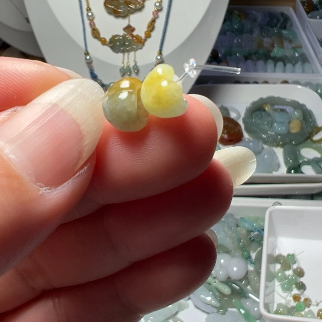 翡翠未镶嵌颈饰桂花两个68.88