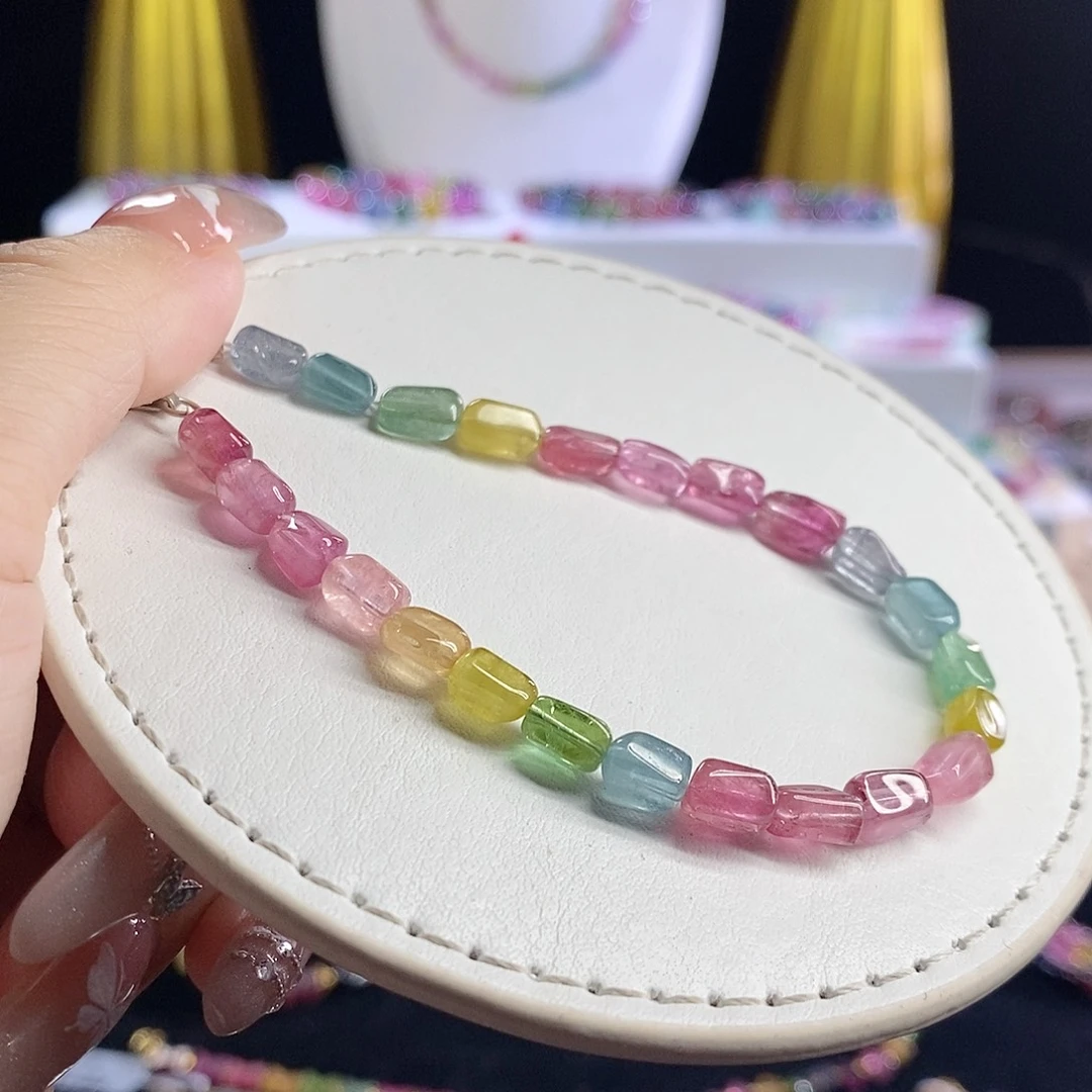 未镶嵌手链碧玺荧光方糖