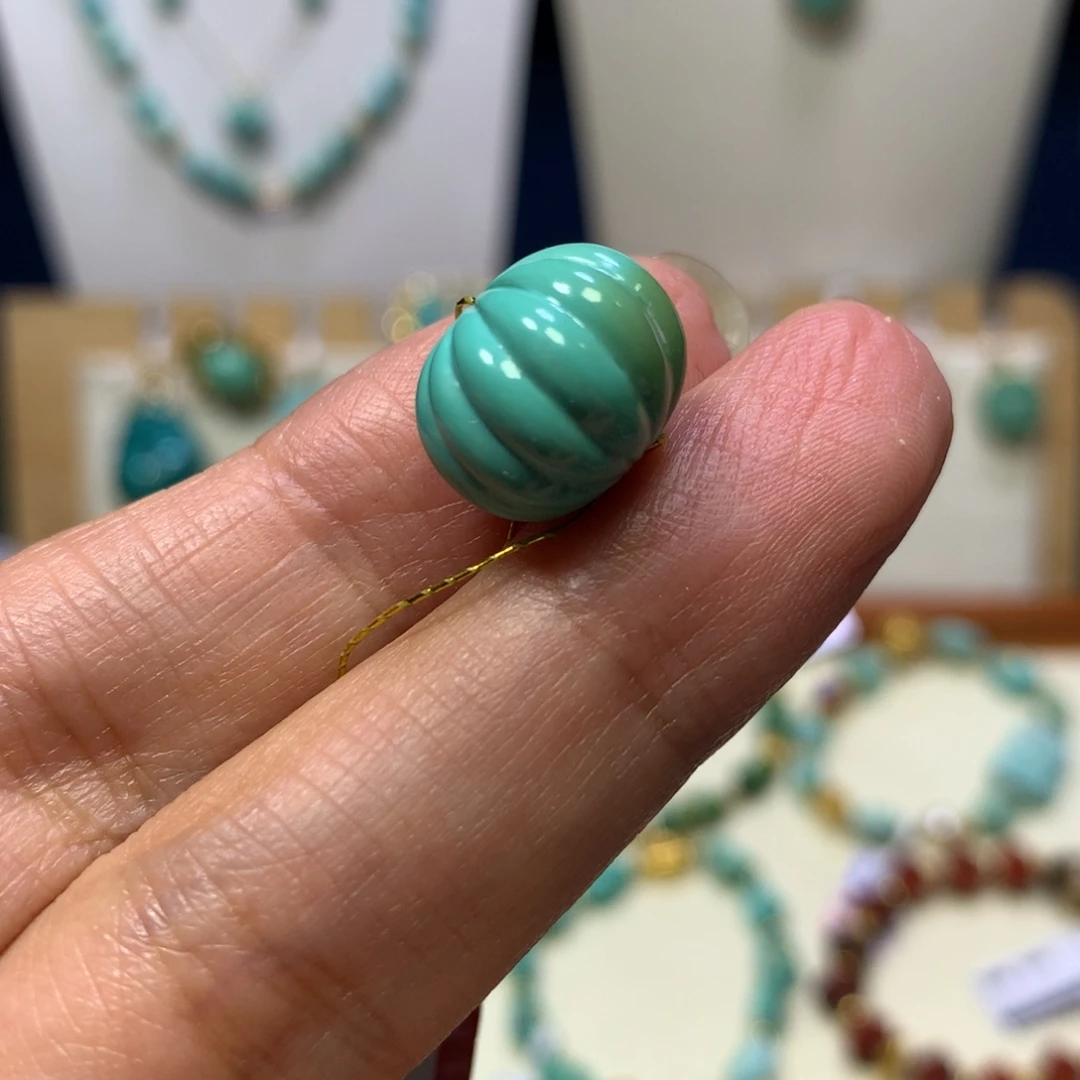 绿松石未镶嵌南瓜珠