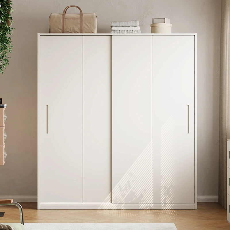 木屋岛屿推拉门衣柜实木橡木18mm家用卧室环保免拉手滑移门大衣橱