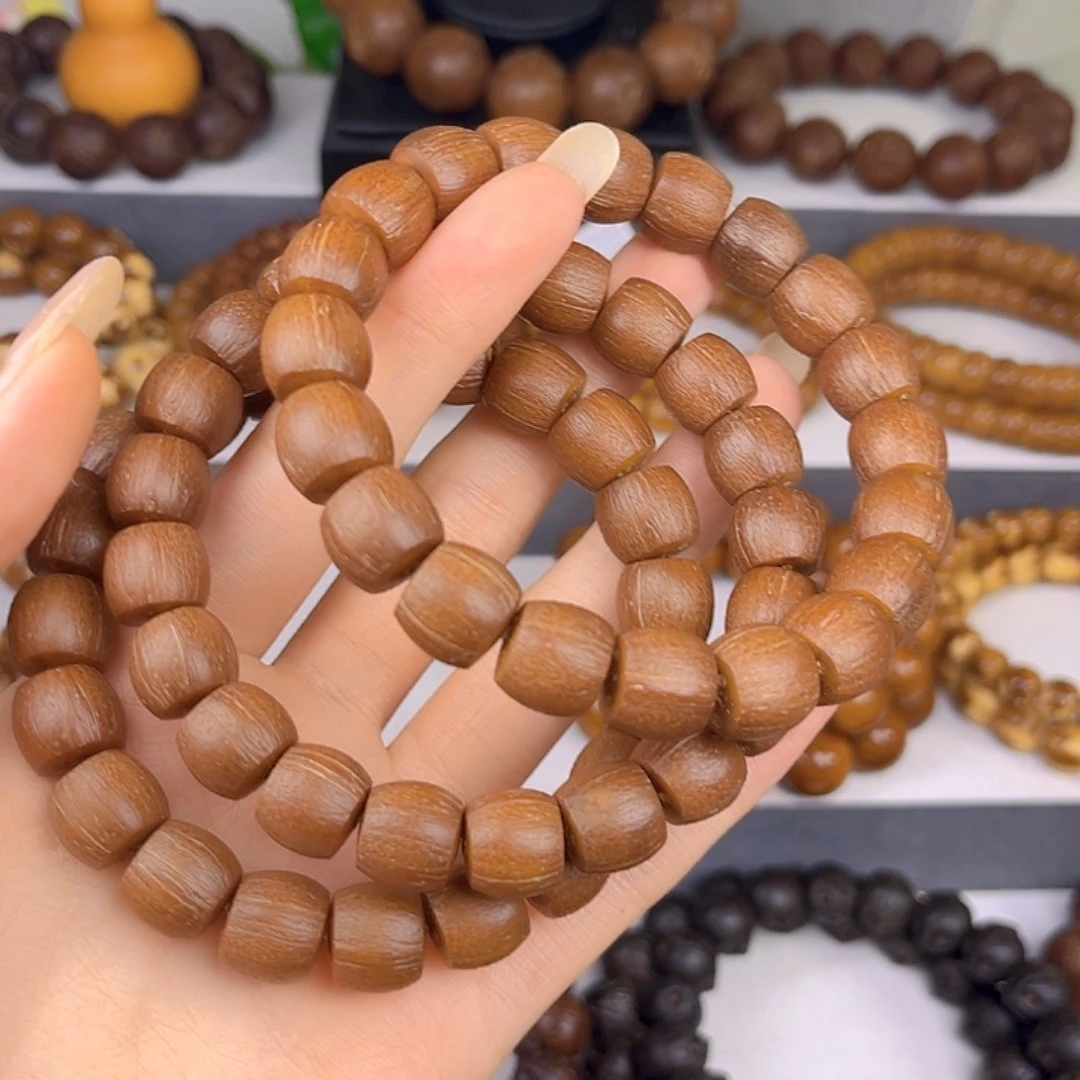 紫金鼠手串原皮直切半实心