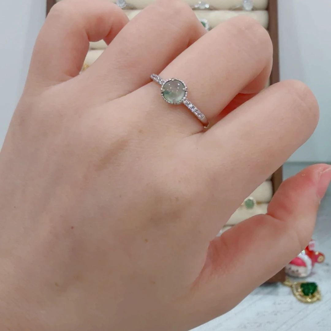 翡翠银S925镶嵌戒指15