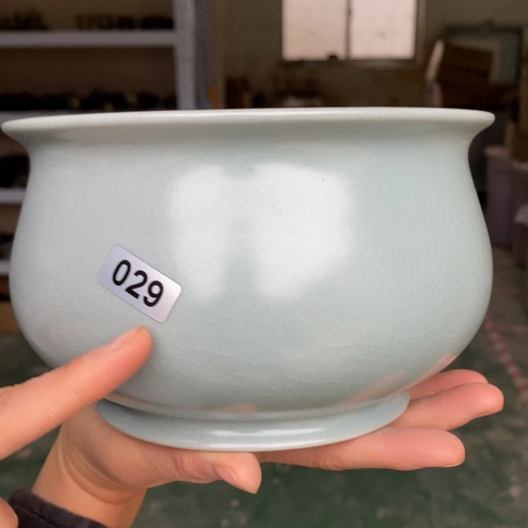 摆件附*堂抱朴汝瓷仿古微瑕