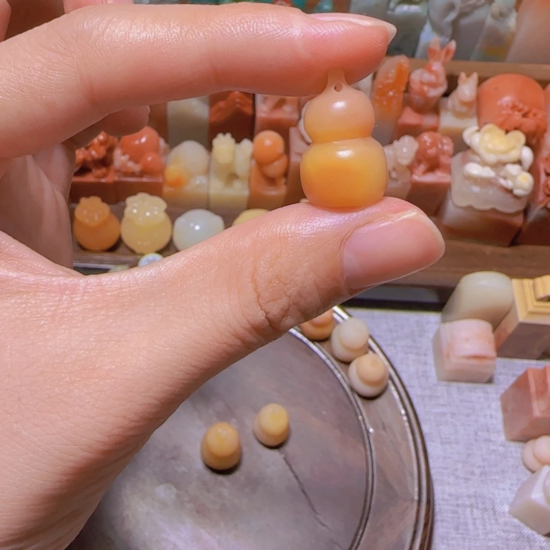 淼***甜昌化石印石篆刻作品