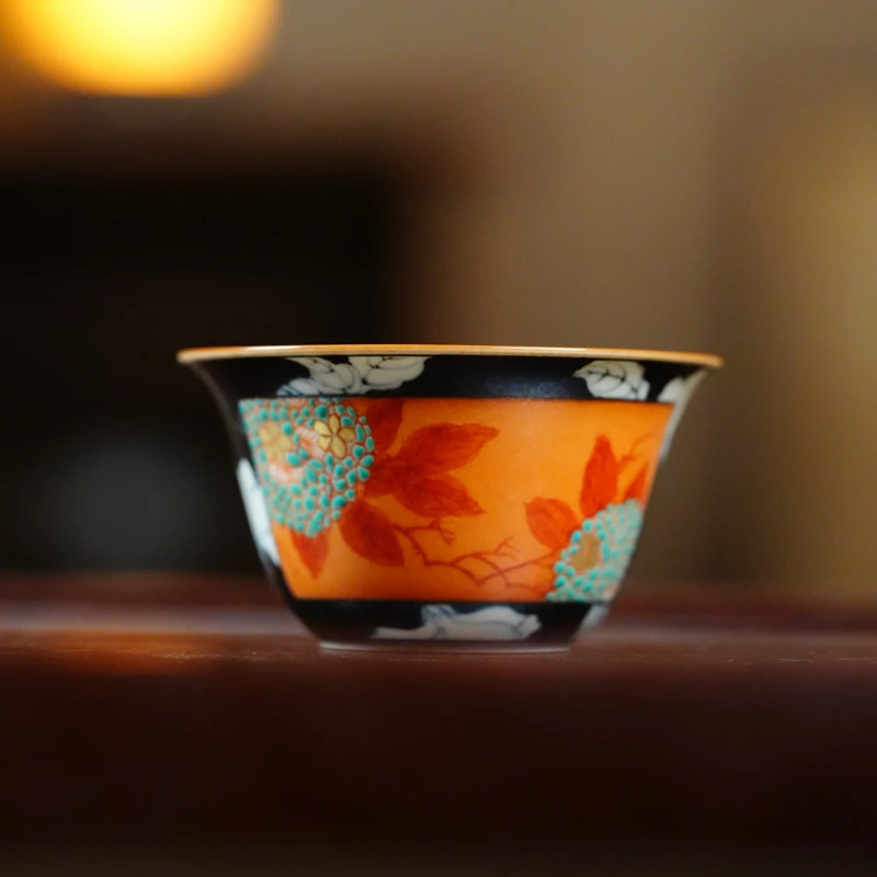 【小田甄陶】开窗绣球-霖溪山房-主人杯-60CC（霖溪0172）