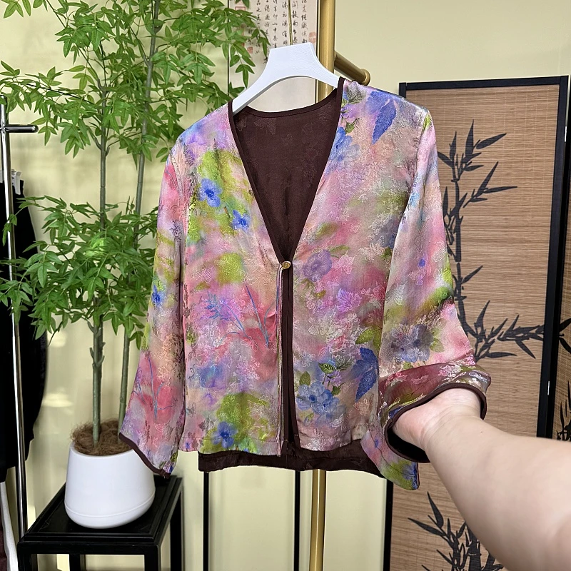 【香云纱绞罗】新中式外套夏季时尚双面穿上衣设计师高定版绞罗