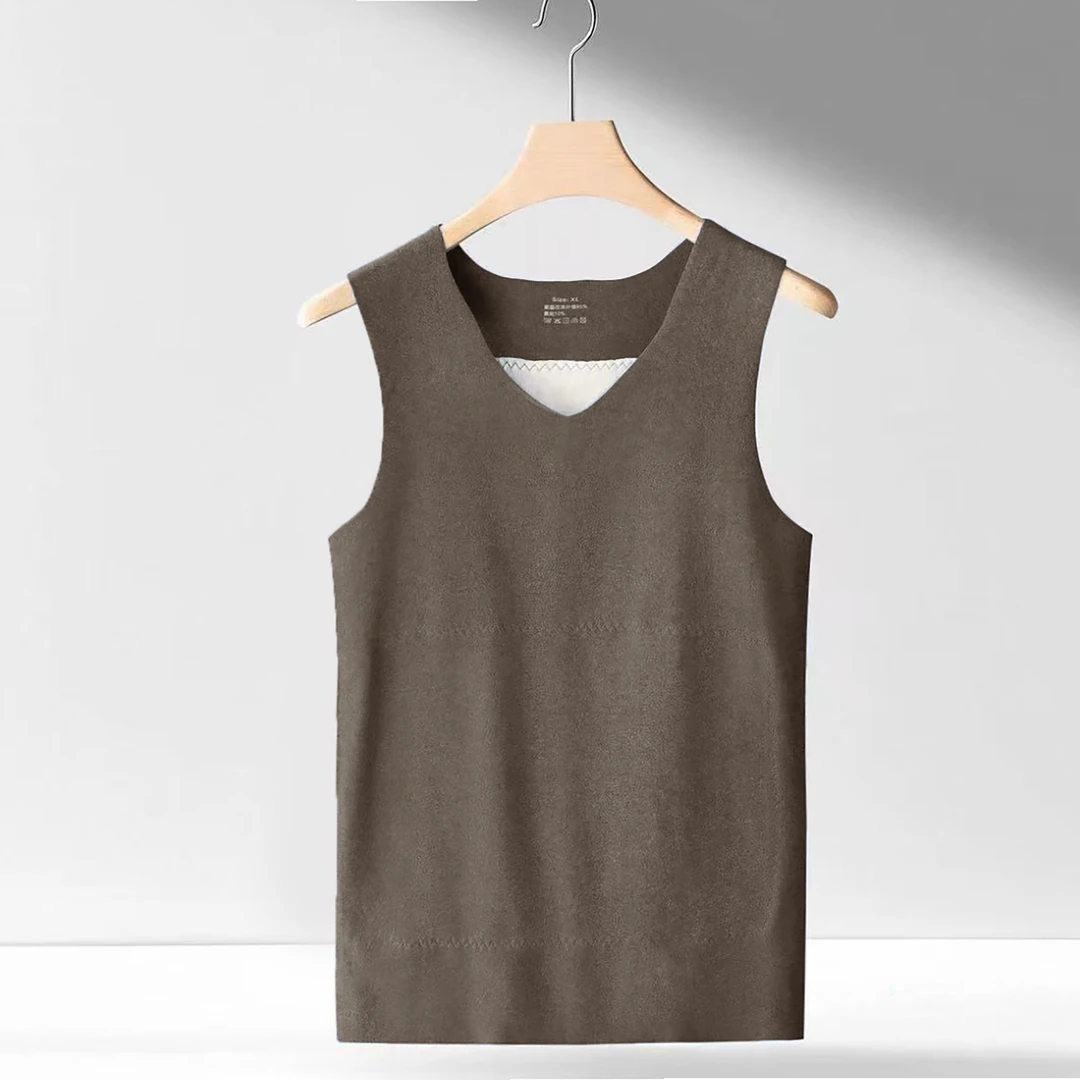 秋冬新品！V领磨毛无袖保暖背心H489