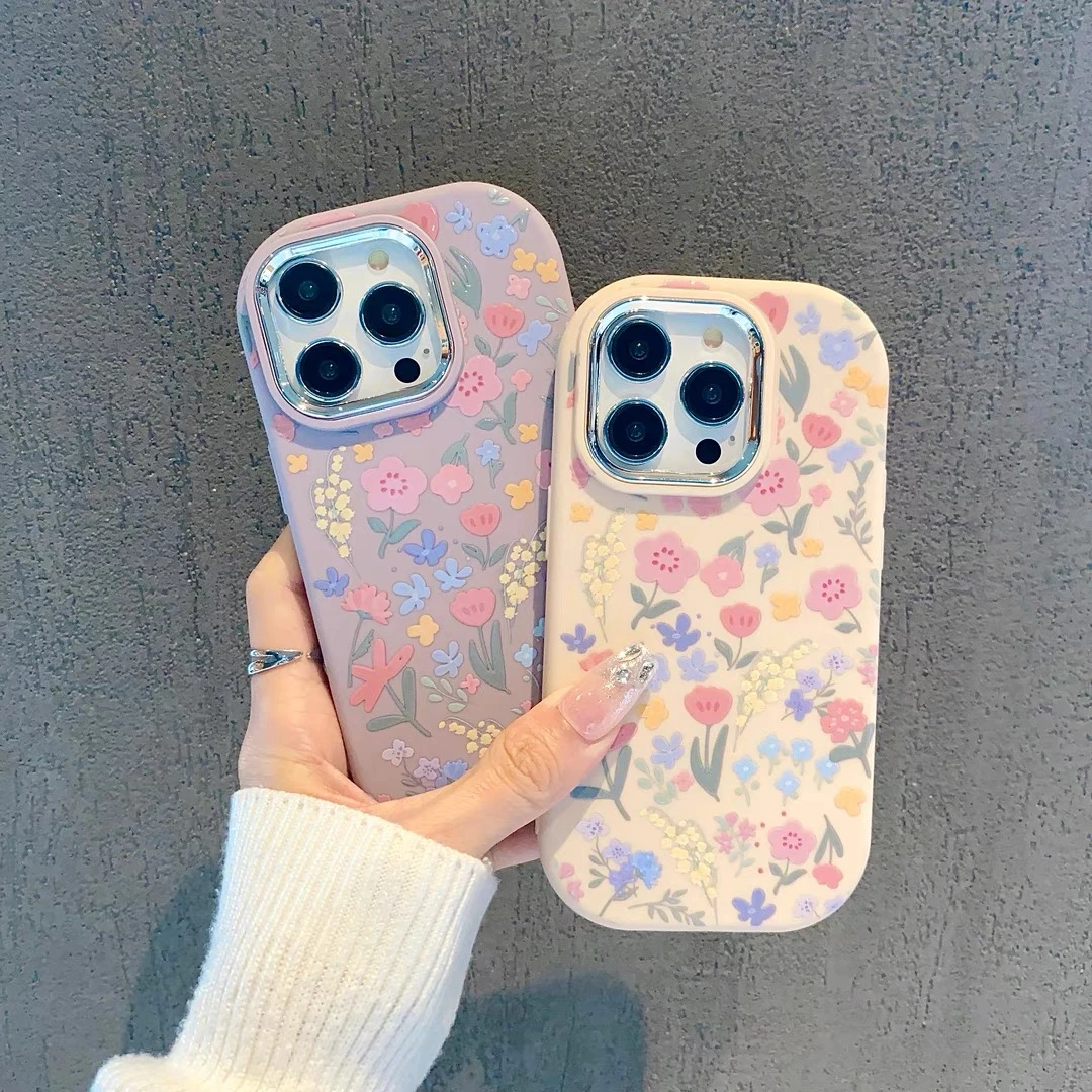 灏吉象花花草草适用于苹果16promax手机壳15plus高级14pro新款13