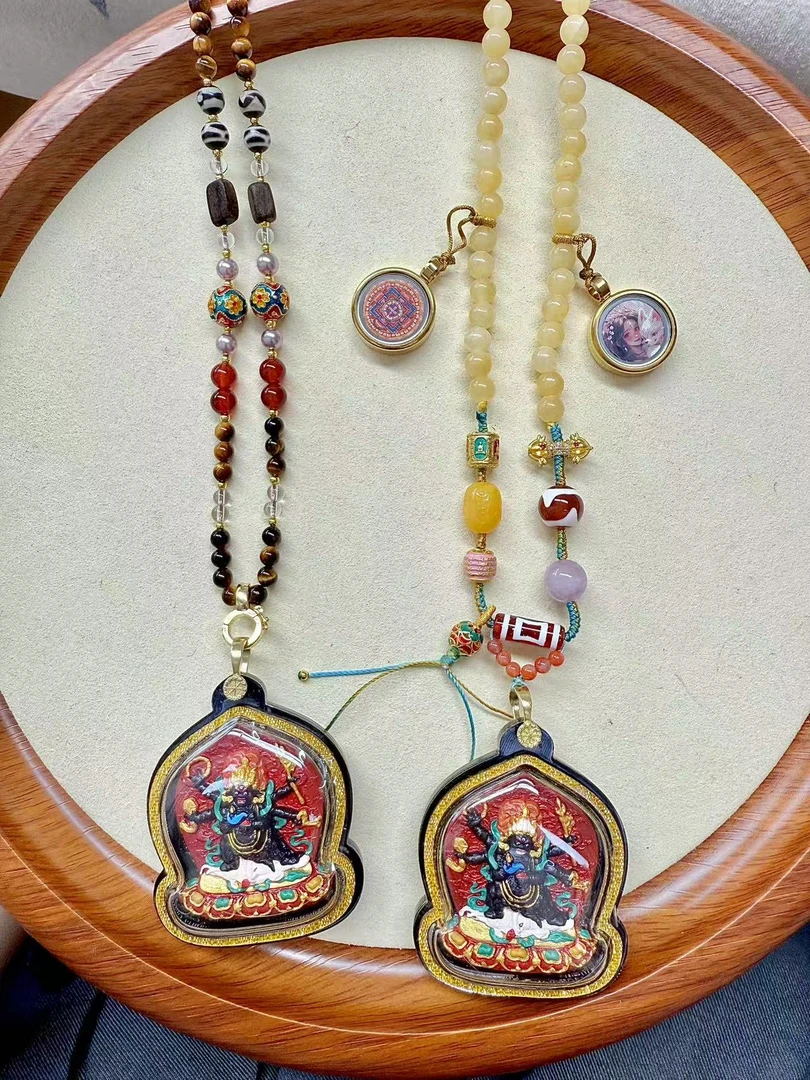 【灰姑娘原创】擦擦六臂大黑天异形壳项链M3249多样性发一