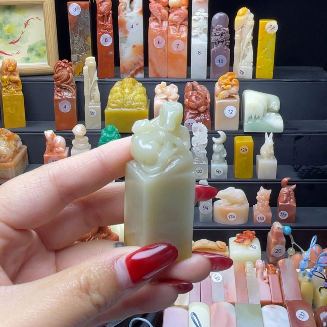 寿山石印石马上来财