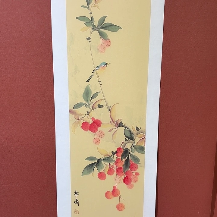 国画听兰花鸟老师