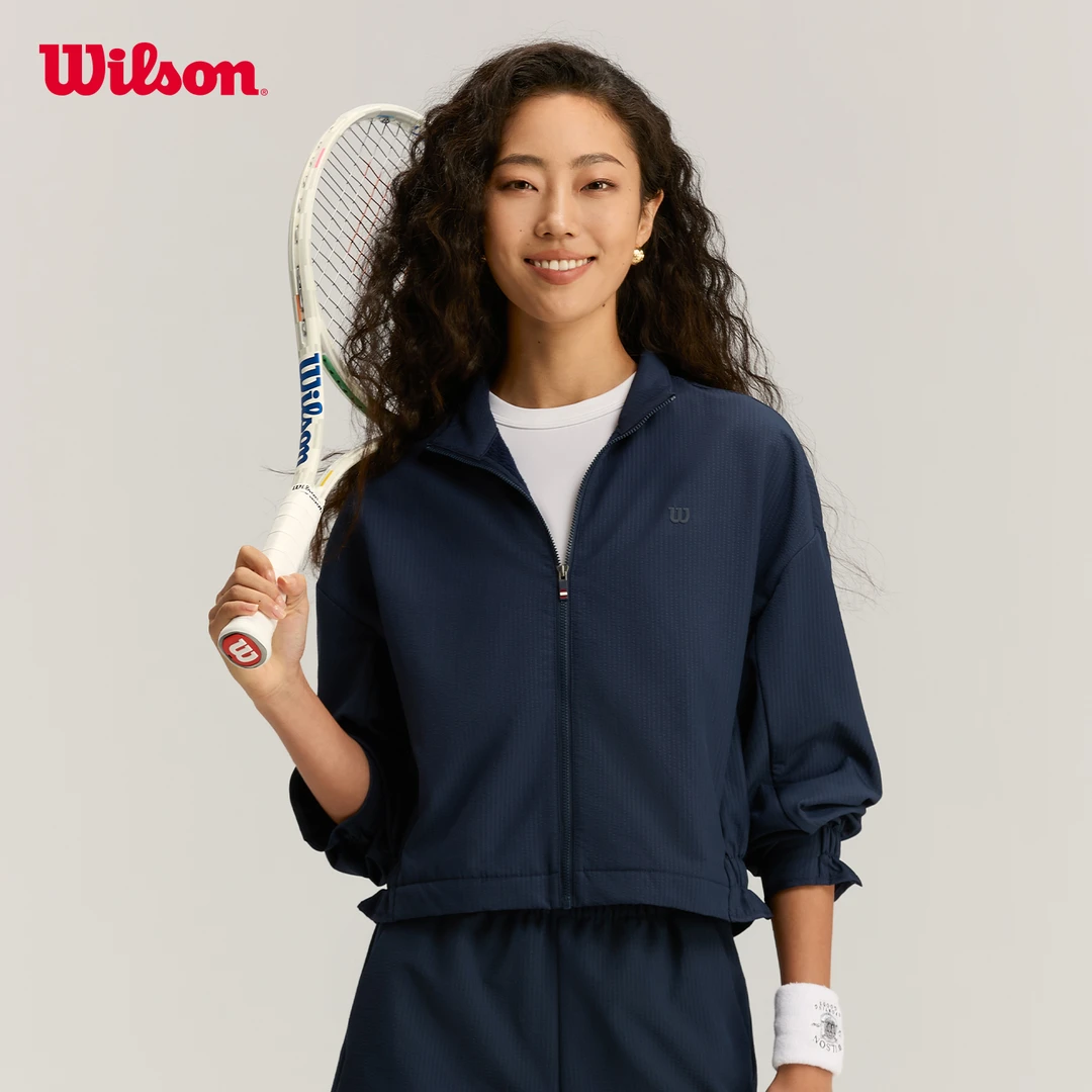 Wilson威尔胜女款秋冬休闲时尚泡泡纱Contact运动夹克外套WW20091