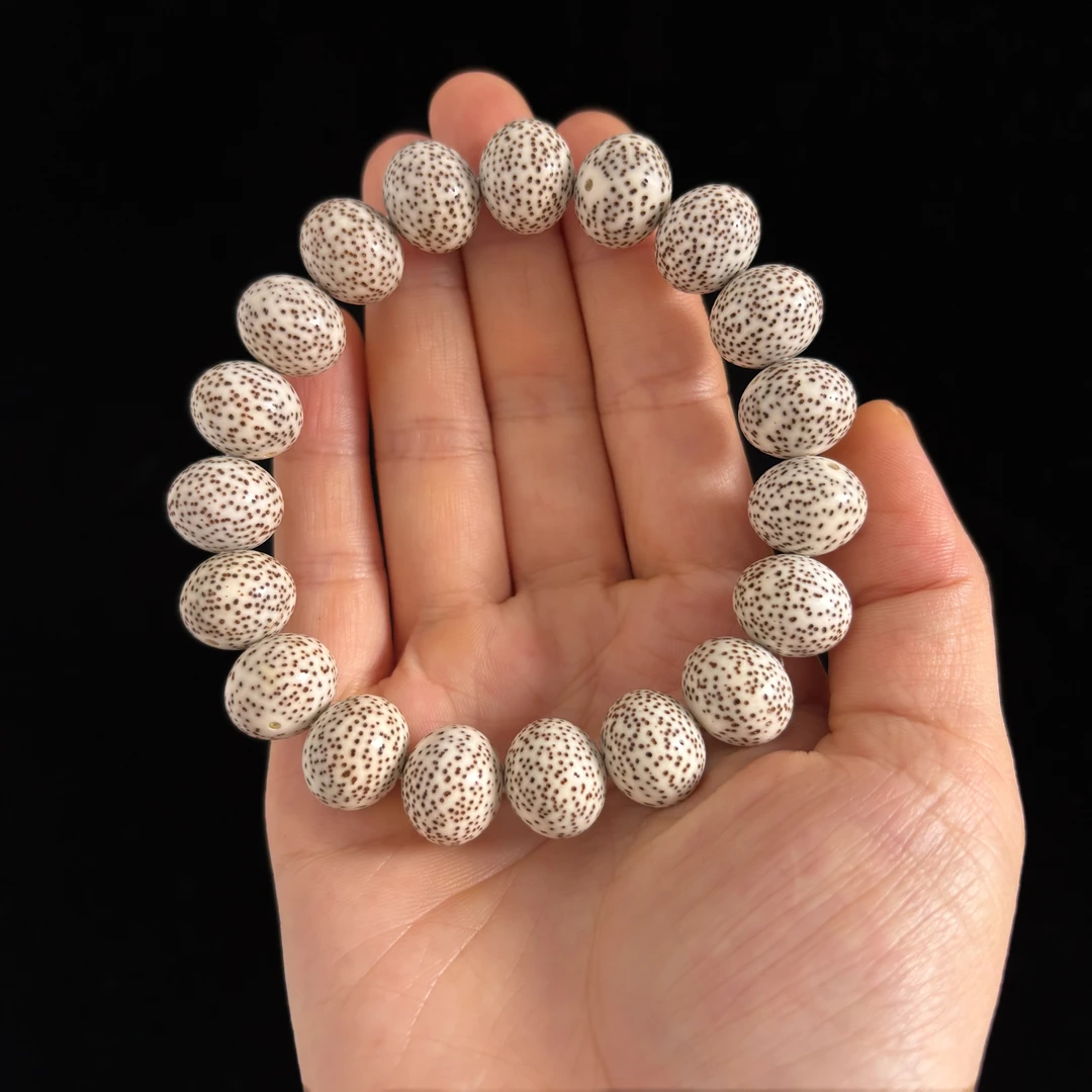 星月菩提原生态14X11.5mm大尺寸苹果珠同枝果玄月手串