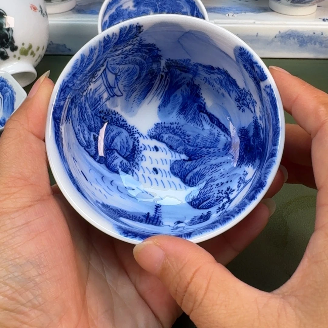 景德镇纯手绘具茶具圆圆271