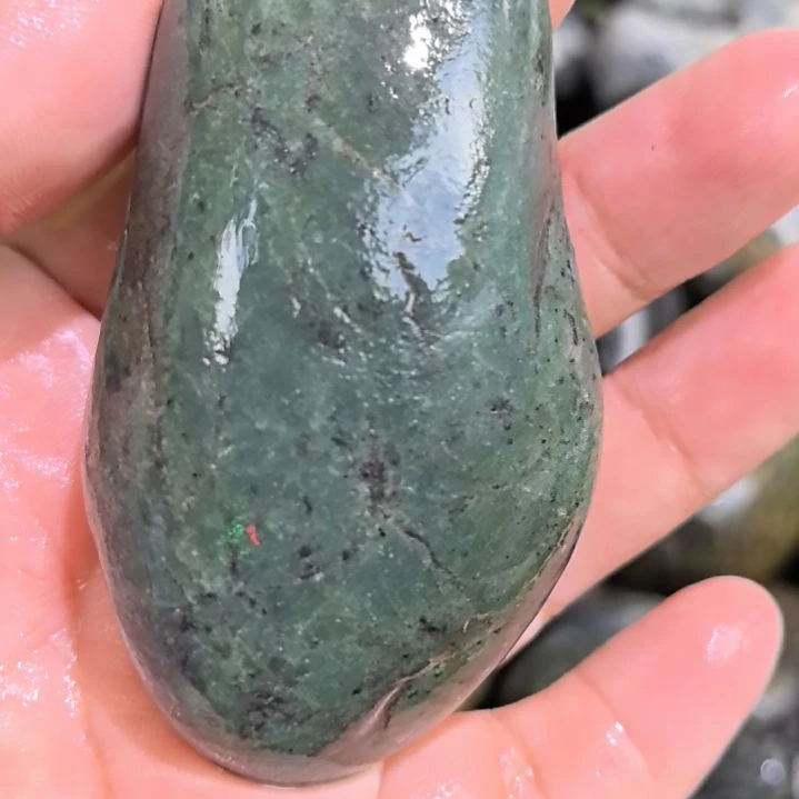 云***清有机玻璃藏玉药王石原石手把件