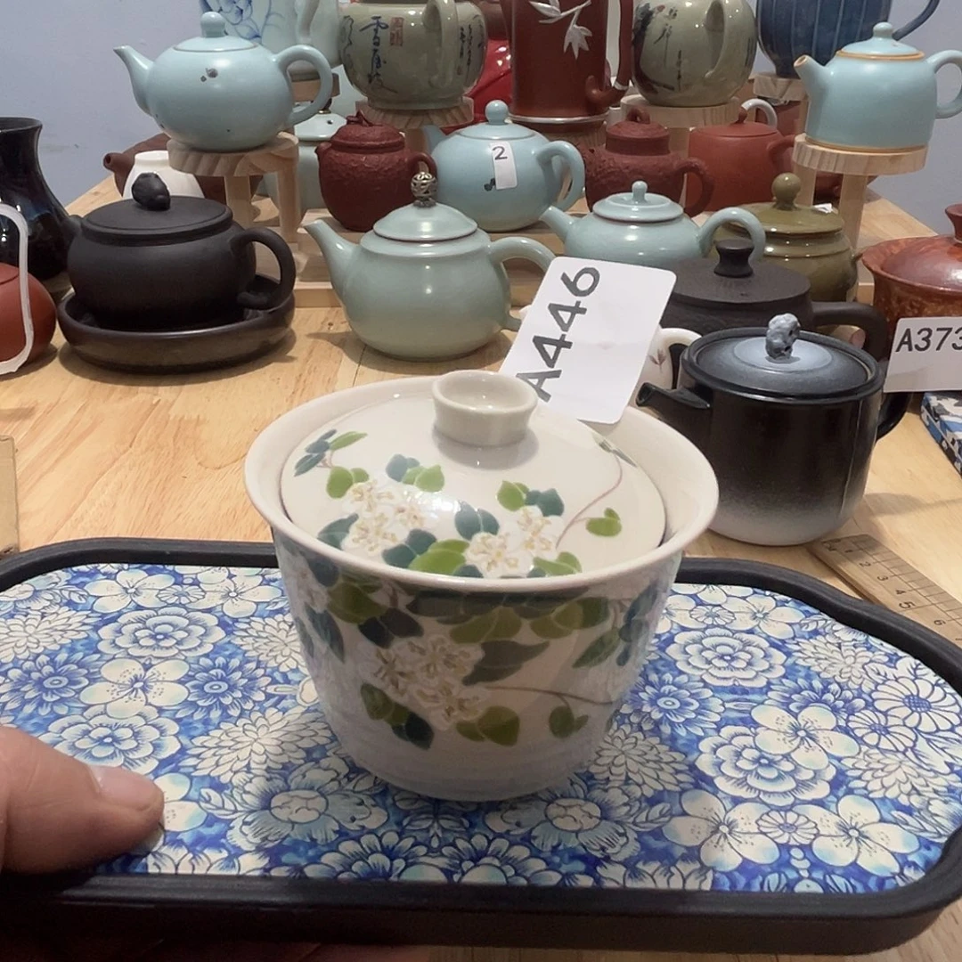 粉***丝瓷片茶摆件工艺品摆件666
