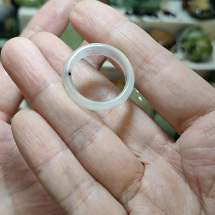 岫玉戒圈款式未镶嵌蜻****6