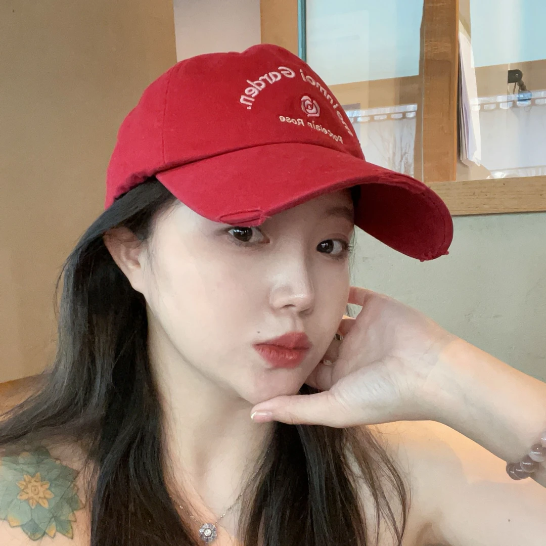 妮可兔子·露思同款ROSE刺绣款韩版棒球帽时尚休闲百搭