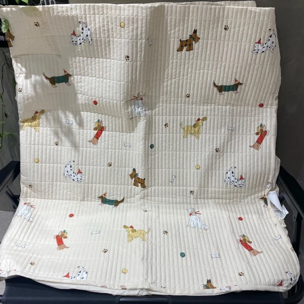 48734 狗狗营地棉绗缝床笠，绗缝羽丝棉 侧高30cm，两个尺寸