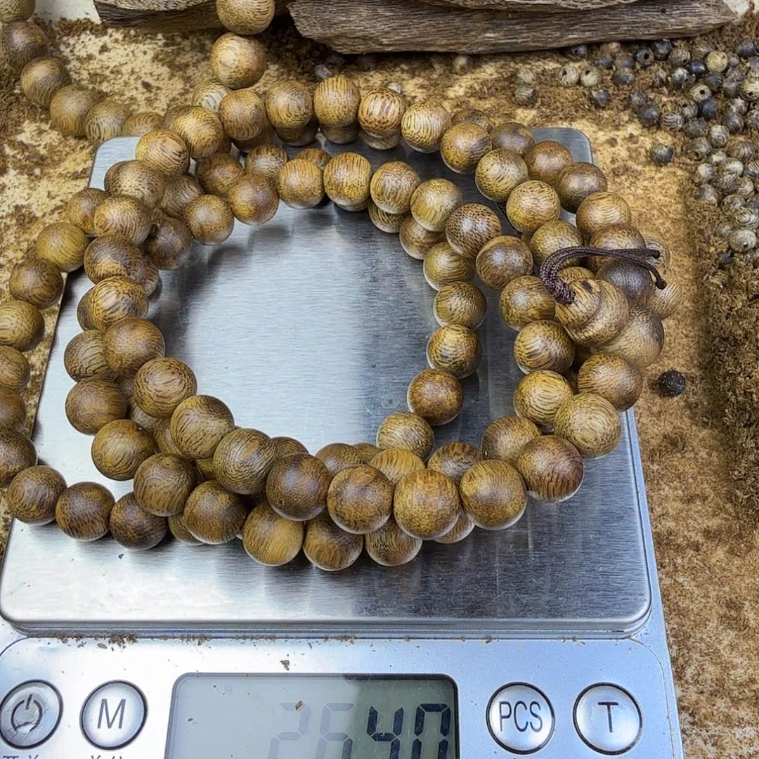 沉香沉香奇楠碎屑0.9圆珠多圈26克➕