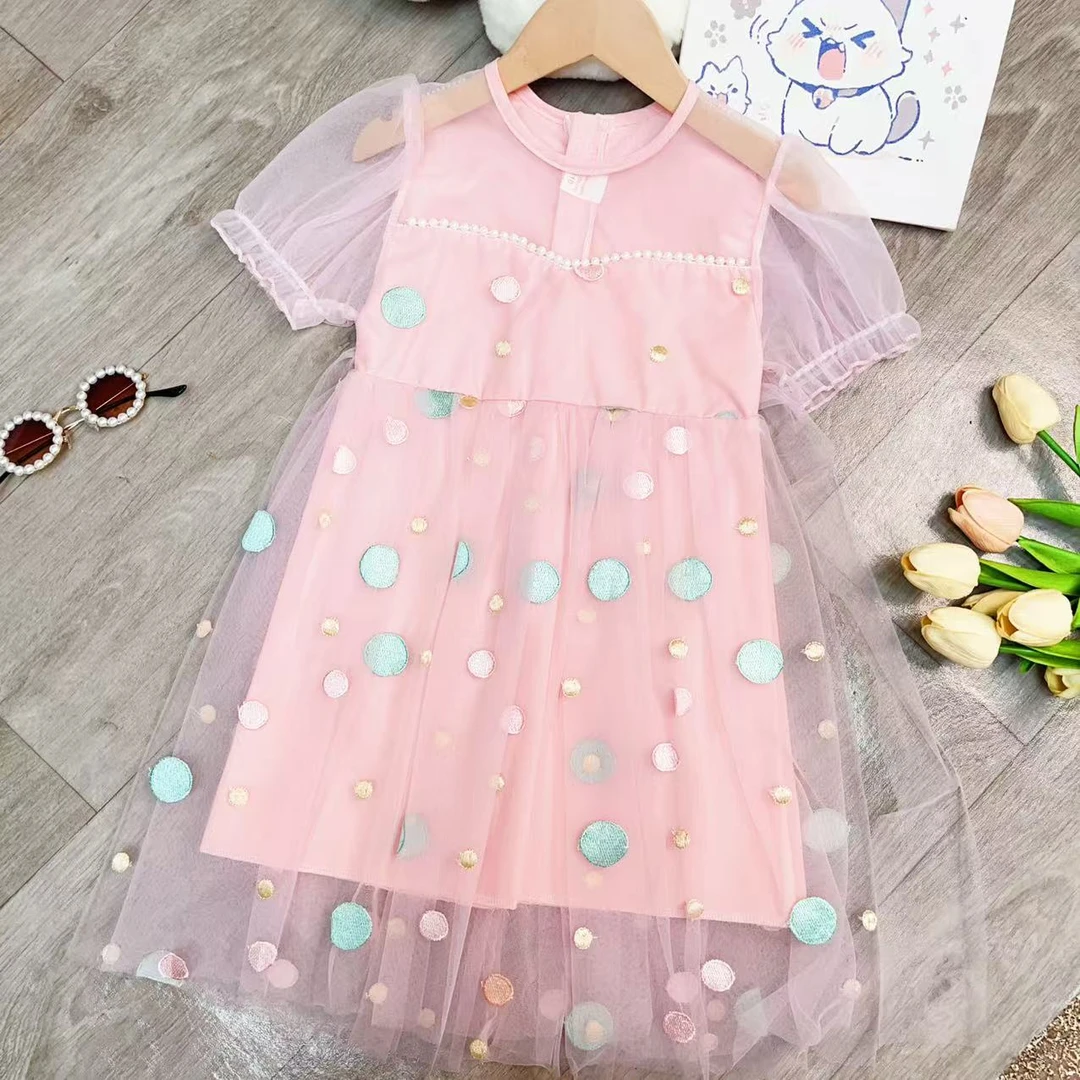 女宝夏季重工刺绣点点公主裙060