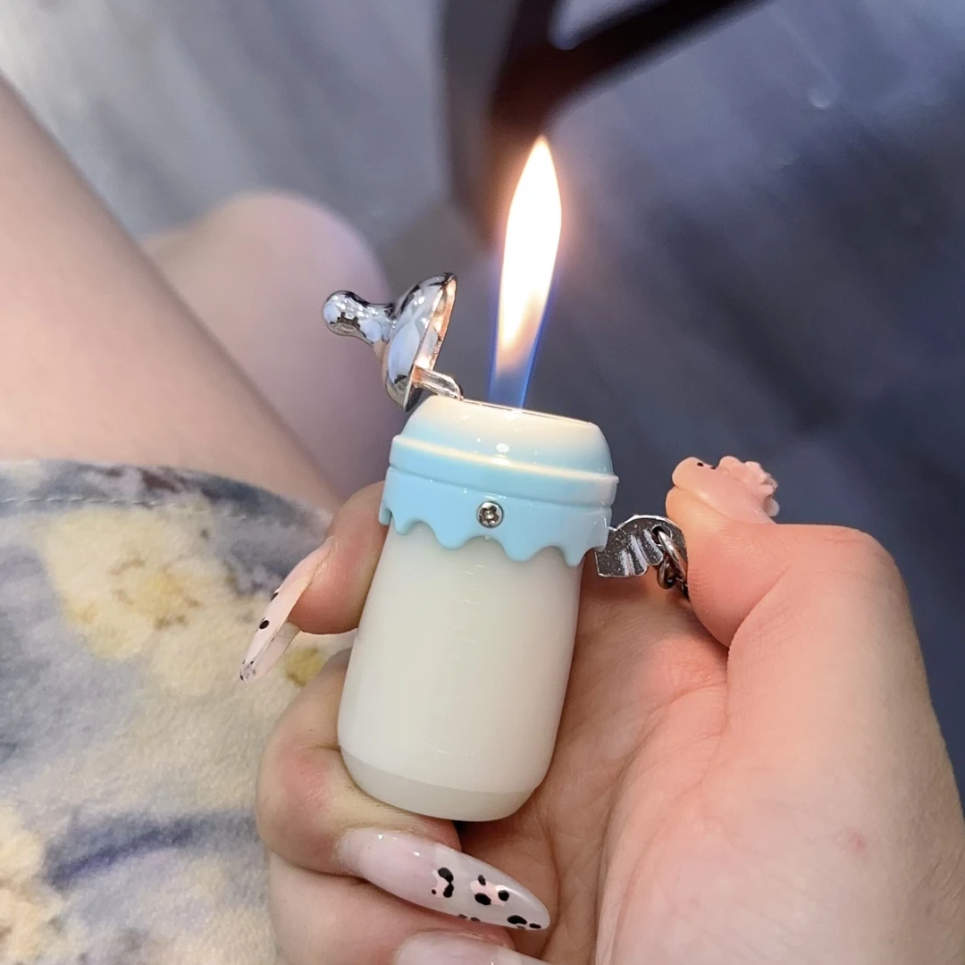 ins可爱奶瓶创意迷你打火机送女友挂件小众个性便携网红送闺蜜潮