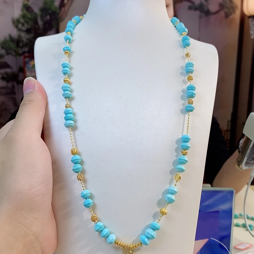 绿松石银S925镀金镶嵌珠宝奇石