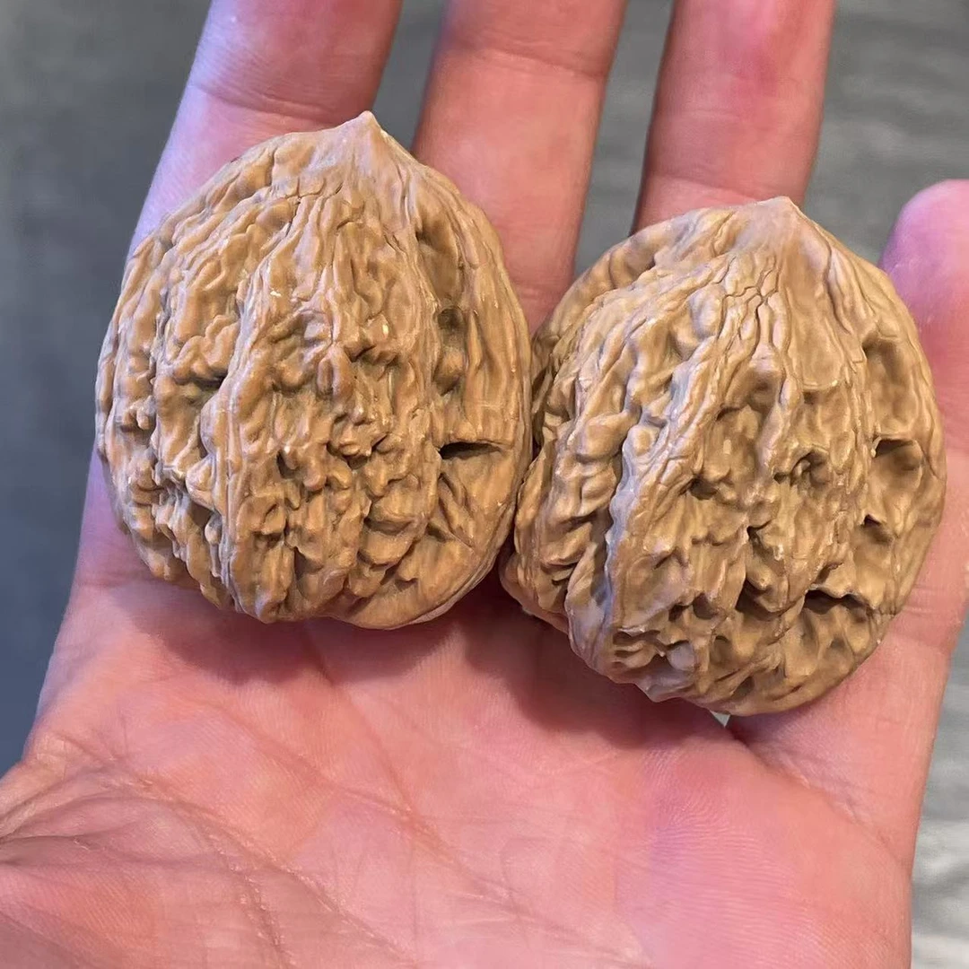 【曹掌柜精选】麦穗虎头核桃把件 36mm+