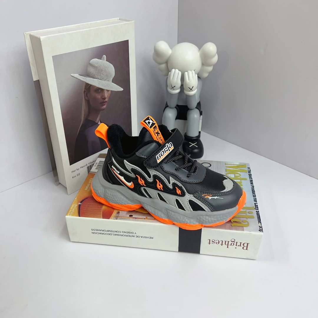 6003儿童加绒加厚运动鞋冬款男童女童保暖二棉休闲鞋