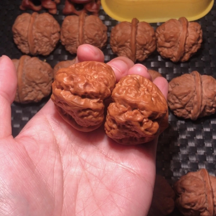 没***的把件文玩核桃四开