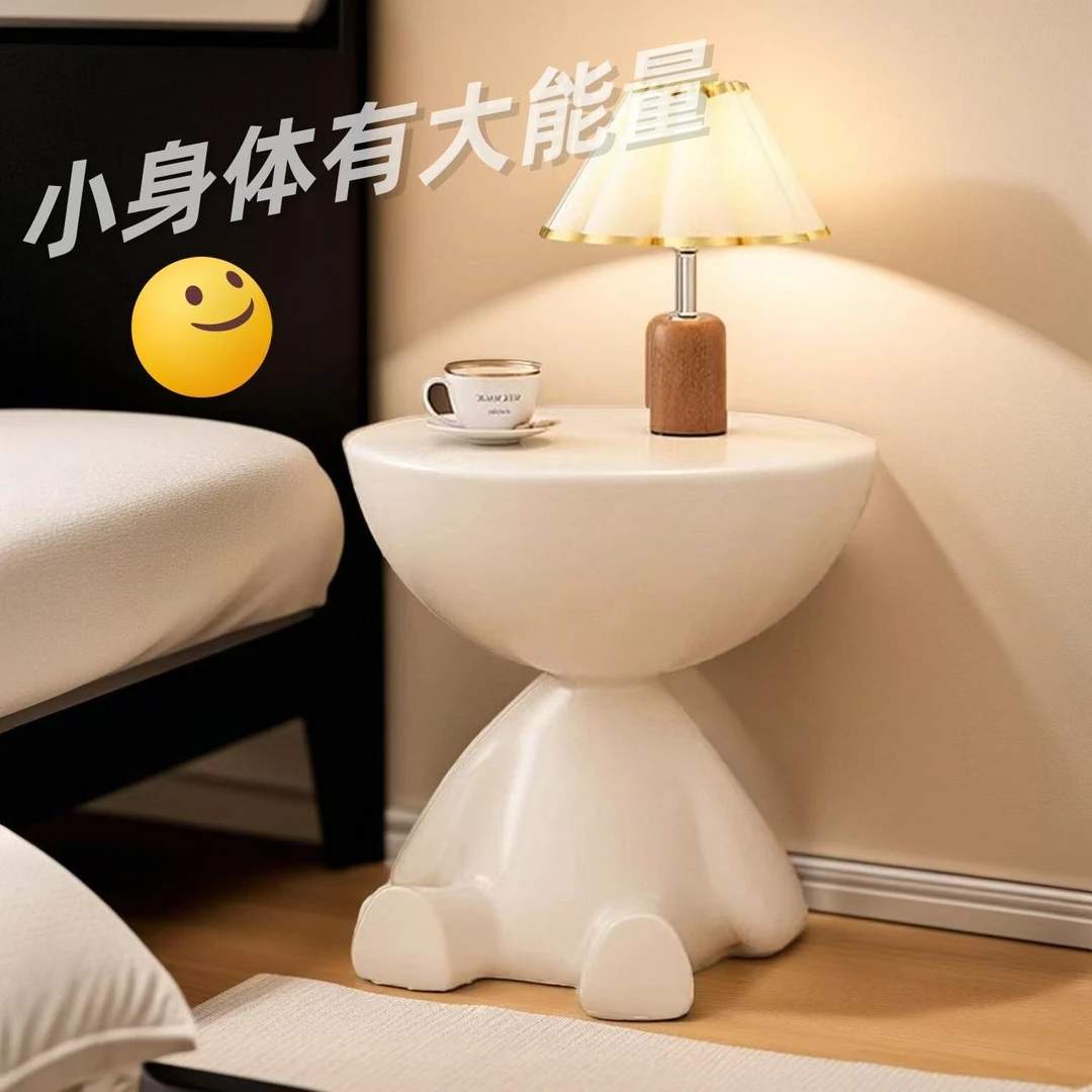 网红创意奶油风小茶几设计感平头边几小户型沙发边几超窄床头柜