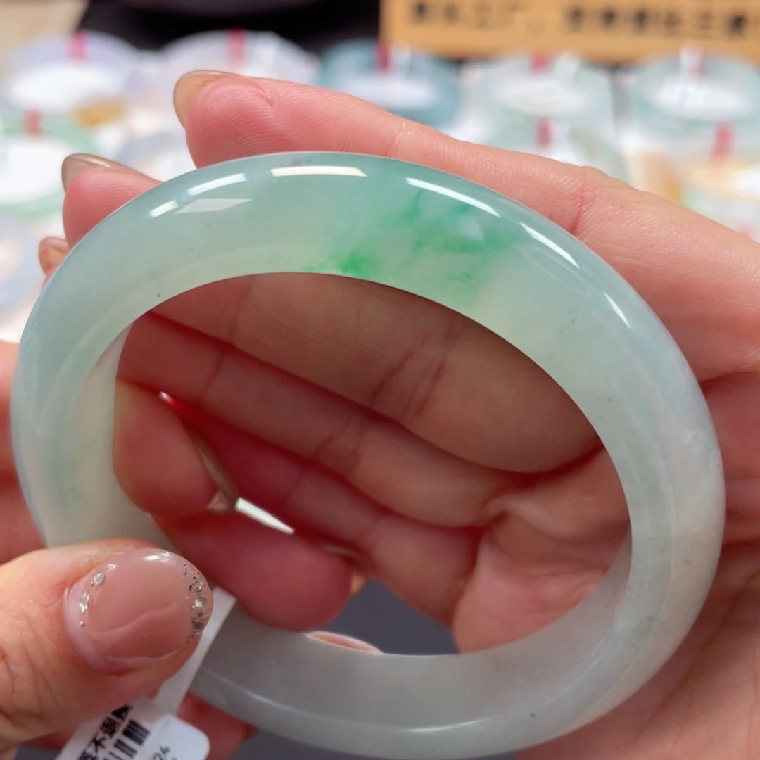 未镶嵌手镯翡翠14号冰阳正圈大圈捡漏必拍