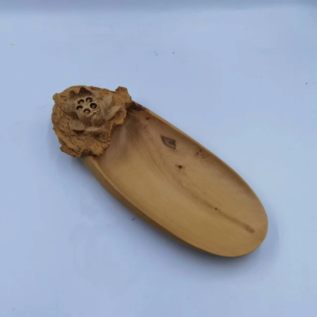 黄杨木手工茶则1号
