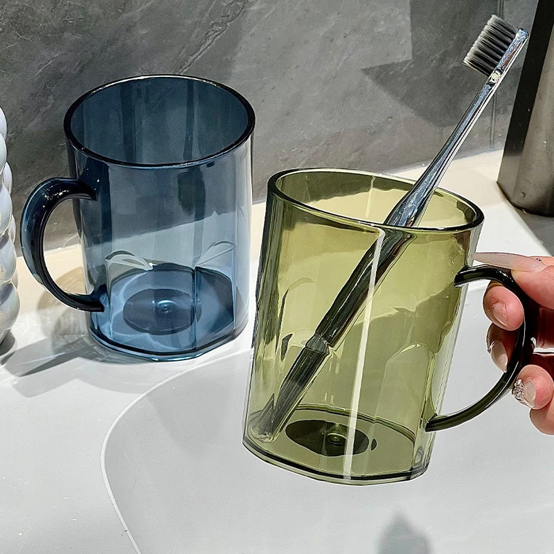 高档漱口杯透明ins轻奢风牙刷杯情侣款洗漱杯套装学生宿舍刷牙杯T