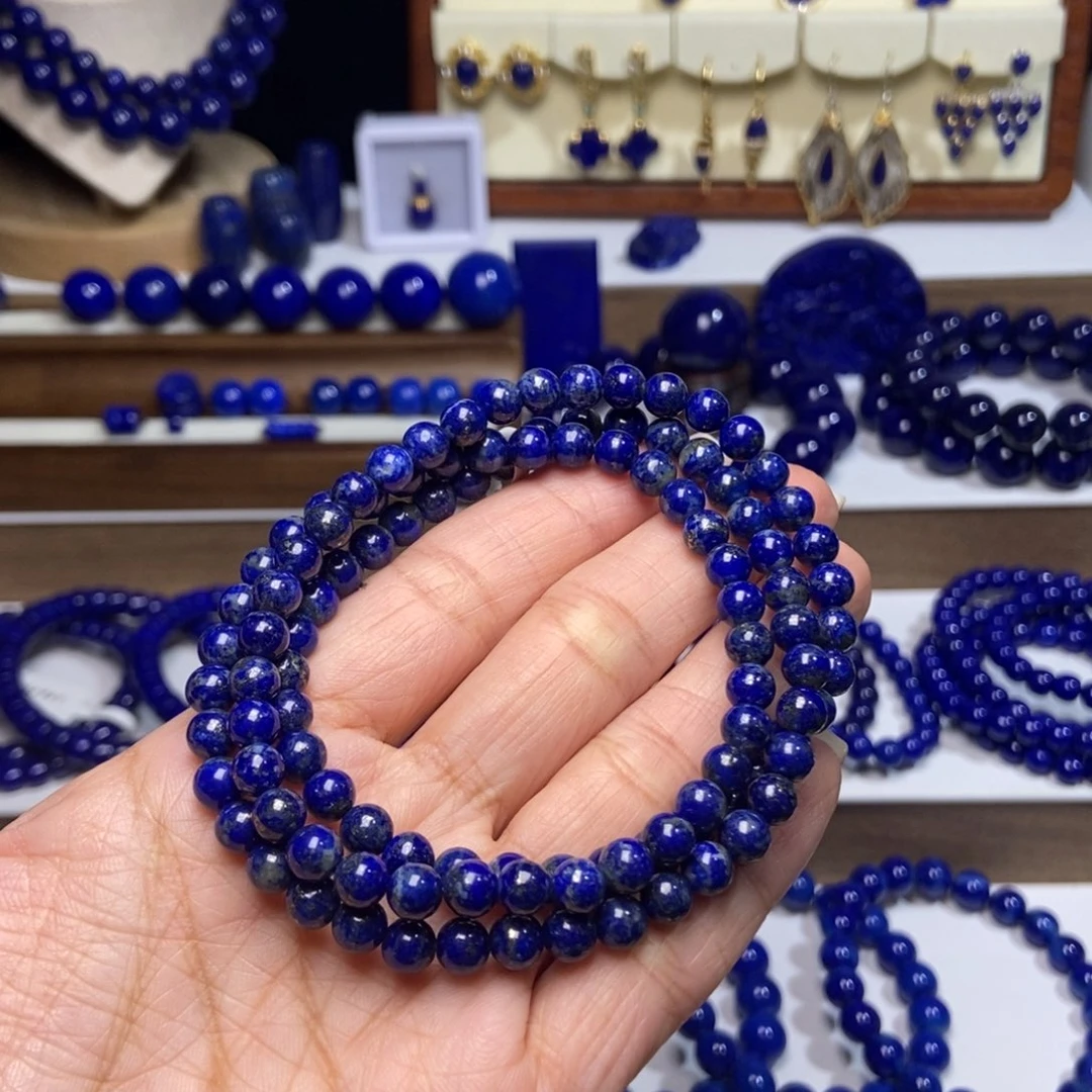 青金石未镶嵌5.6mm108佛珠（入门级）