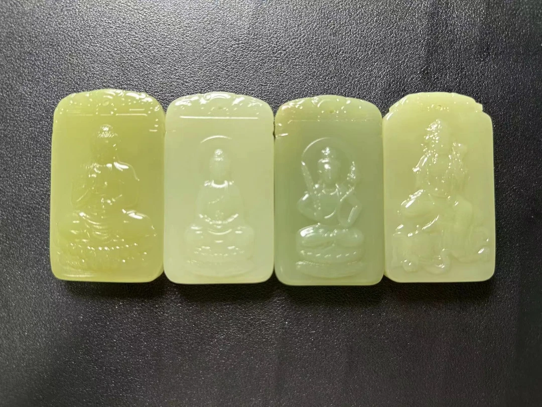 新疆昆仑料方解石玉十二生肖守护 饰品（一物一拍以直播间为准）