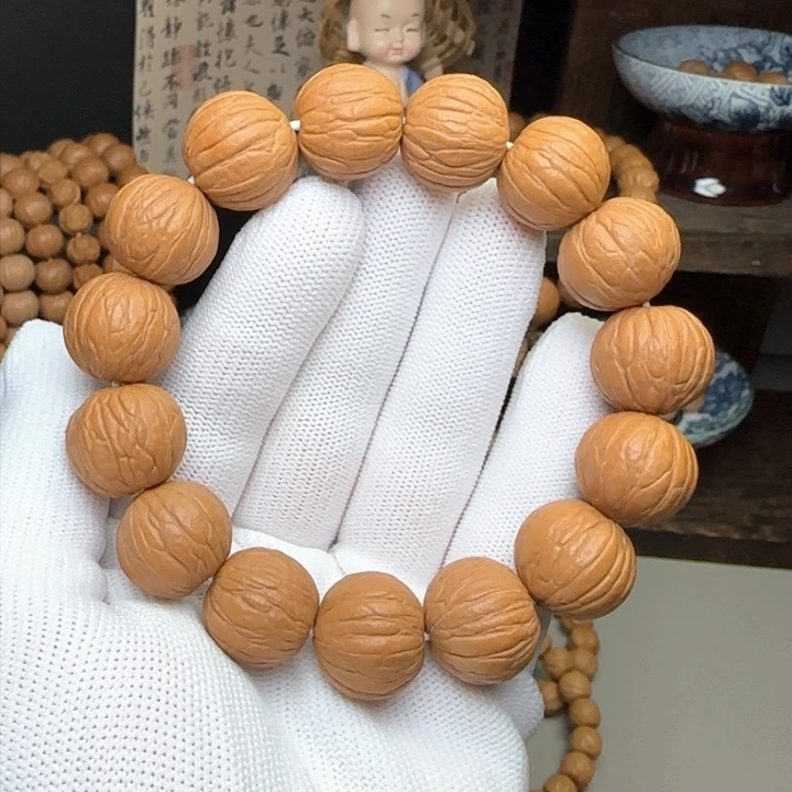 猴头核桃手串原皮原色聚宝盆 精挑全品毕业级 干刷打底