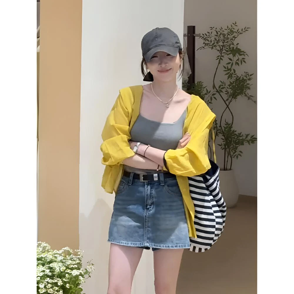 设计感连帽防晒休闲风时尚长袖宽松韩版时尚开衫夏季新款上衣衬衫