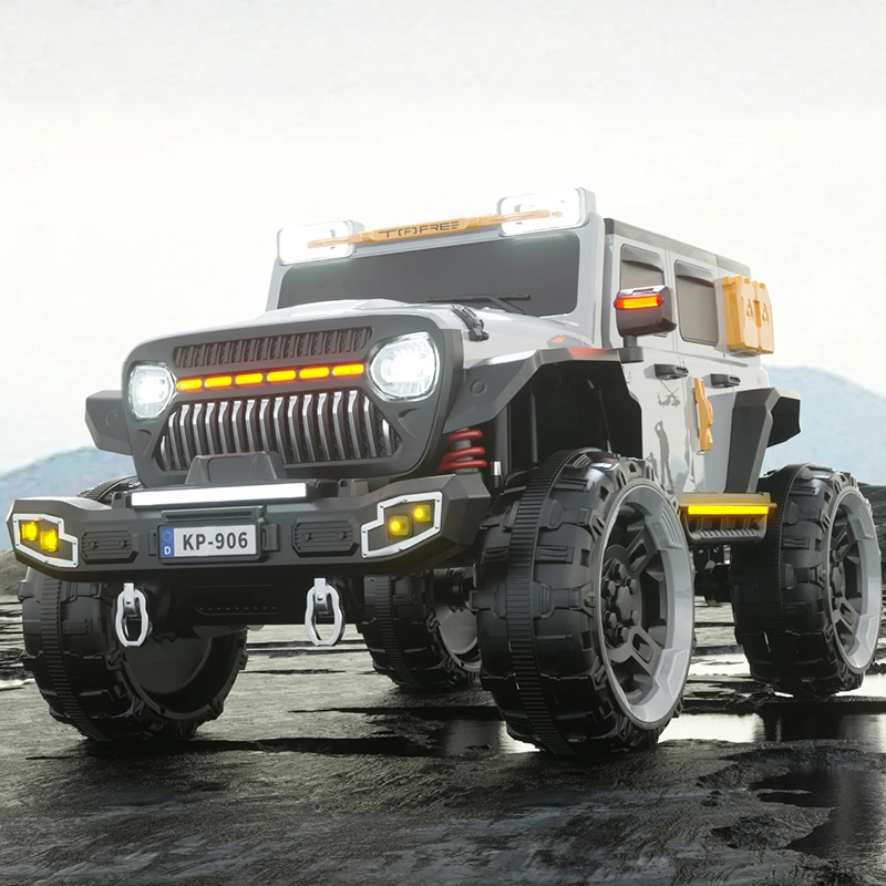 儿童电动车牧马人越野小孩汽车遥控车儿童电动童车四轮大人自驾