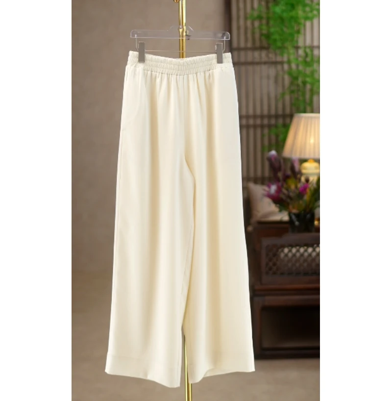 直播间特价 2025年春秋双层高腰全松紧休闲裤九分裤Z35433