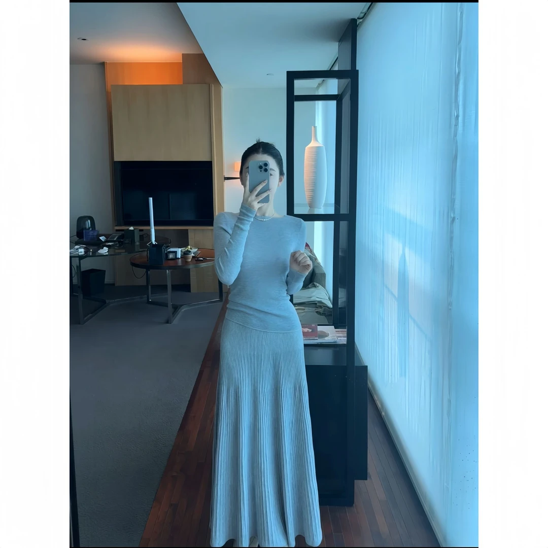 Ruyi如一【亦菲姐姐】清冷系针织长袖款两件套