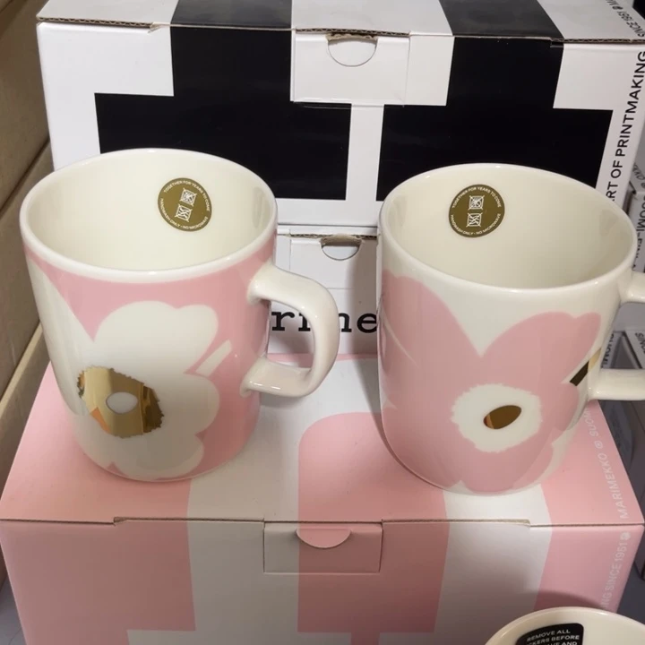 marimekko粉金250ml对杯