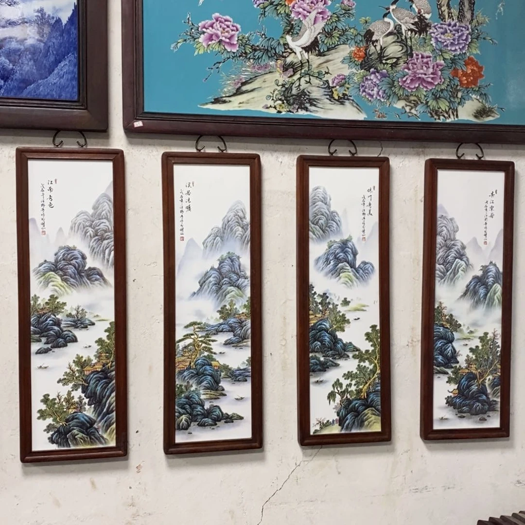 瓷片80*28*4 景德镇瓷板画柴窑烧制