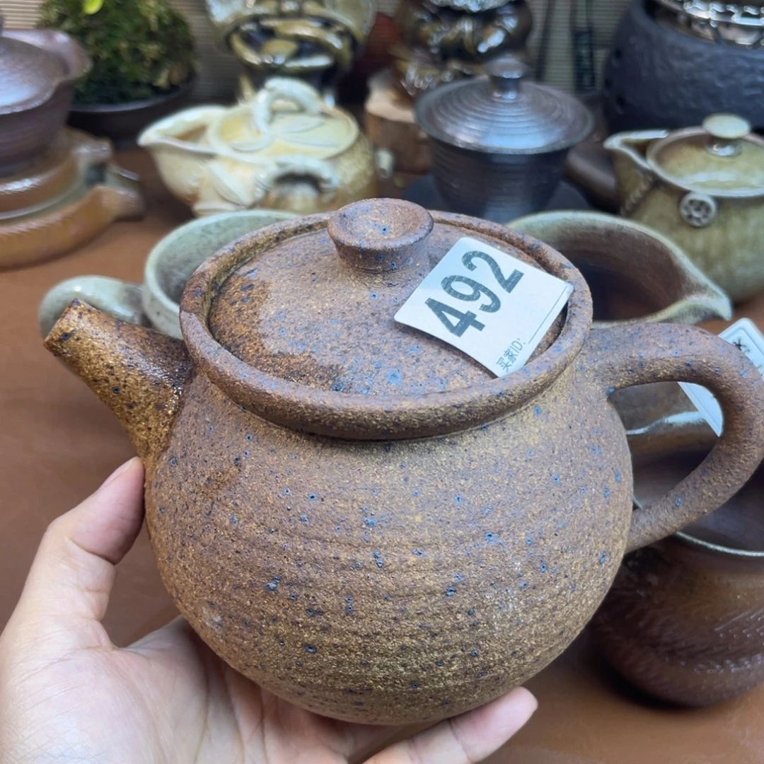 柴烧粗陶烤茶的700