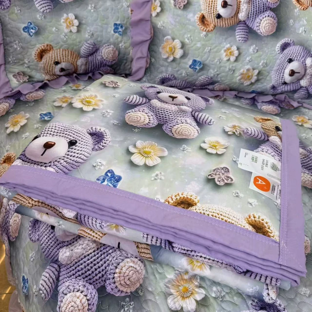 【同款夏被】夏季新款5D印花针织棉夏凉被空调被可机洗Q